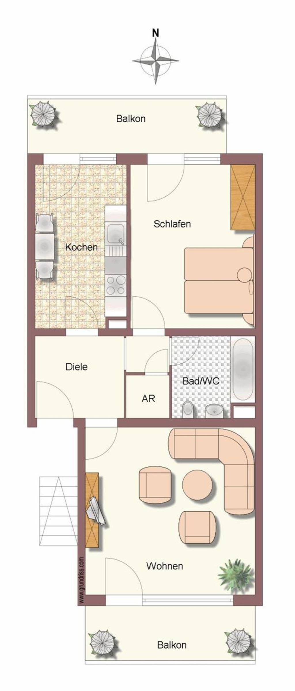 Wohnung zur Miete 720 € 2 Zimmer 65 m²<br/>Wohnfläche 3.<br/>Geschoss 01.03.2025<br/>Verfügbarkeit Veilhof Nürnberg 90491