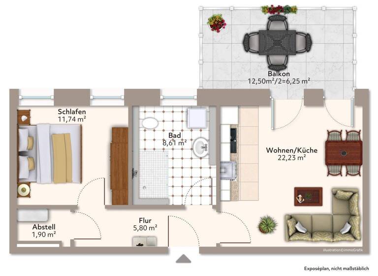 Wohnung zur Miete 566 € 2 Zimmer 56,6 m² 2. Geschoss frei ab 01.04.2026 Alt Salbke 67 Salbke Magdeburg 39122