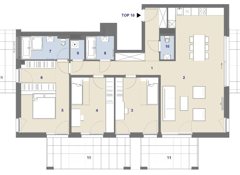 Wohnung zum Kauf 1.399.000 € 4 Zimmer 123,2 m² 2. Geschoss Werfelstraße 7 Wien 1170