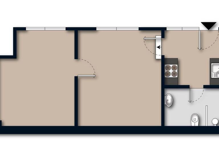 Wohnung zur Miete 800 € 2 Zimmer 40,3 m² 2. Geschoss frei ab 15.04.2026 Weisenau Mainz 55130