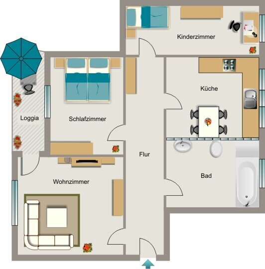 Wohnung zur Miete 544 € 3,5 Zimmer 67,2 m²<br/>Wohnfläche 3.<br/>Geschoss 01.03.2025<br/>Verfügbarkeit Hirschberger Straße 6 Horstmar Lünen 44532