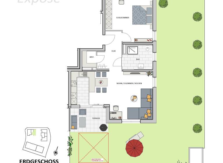 Wohnung zum Kauf - Erstbezug provisionsfrei 392.900 € 2 Zimmer 73,9 m² EG Im Weizen 9 Oberriexingen 71739