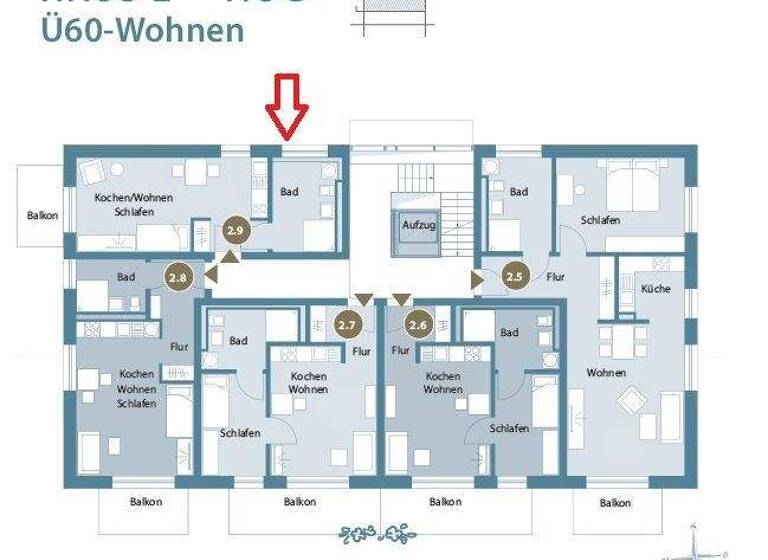 Wohnung zum Kauf provisionsfrei 304.555 € 1 Zimmer 40,6 m² 1. Geschoss Großkarolinenfeld 83109