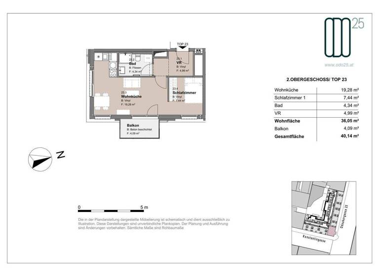 Wohnung zur Miete - Erstbezug 724 € 2 Zimmer 36,1 m² 2. Geschoss frei ab 01.07.2026 Odoakergasse 25 Wien 1160