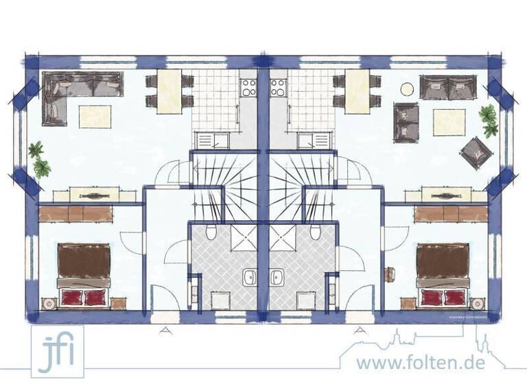 Doppelhaushälfte zum Kauf 599.500 € 12 Zimmer 273 m²<br/>Wohnfläche 1.484 m²<br/>Grundstück Veenhusen Moormerland 26802