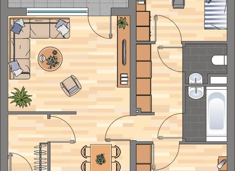 Wohnung zur Miete 639 € 3 Zimmer 73,4 m² EG frei ab 10.04.2026 Fuhneweg 3 Weststadt Braunschweig 38120