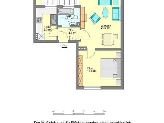 Wohnung zur Miete 459 € 3 Zimmer 66,2 m² 2. Geschoss Neulandstraße 5 Jerxen-Orbke Detmold 32758