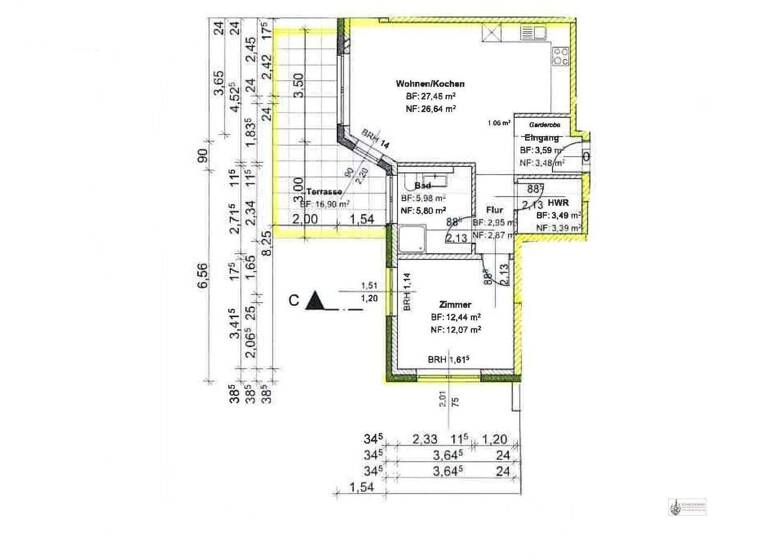 Mehrfamilienhaus zur Miete 1.010 € 2 Zimmer 931 m² Grundstück Leeste Weyhe 28844