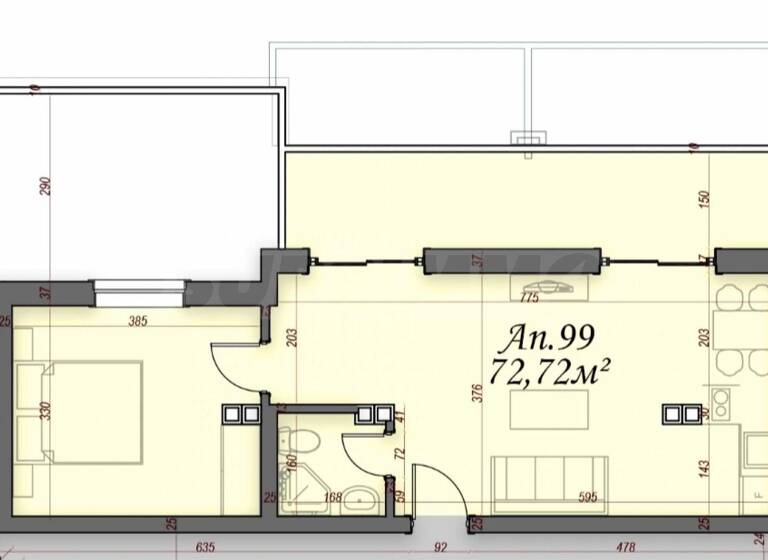 Studio zum Kauf 130.896 € 2 Zimmer 72,7 m² Sunny Beach