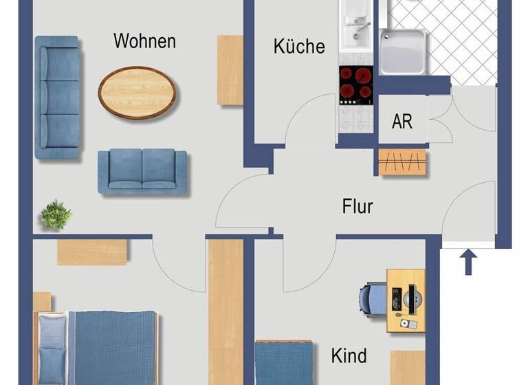 Wohnung zum Kauf 198.000 € 3 Zimmer 73,6 m²<br/>Wohnfläche Zollhaus Nürnberg 90471