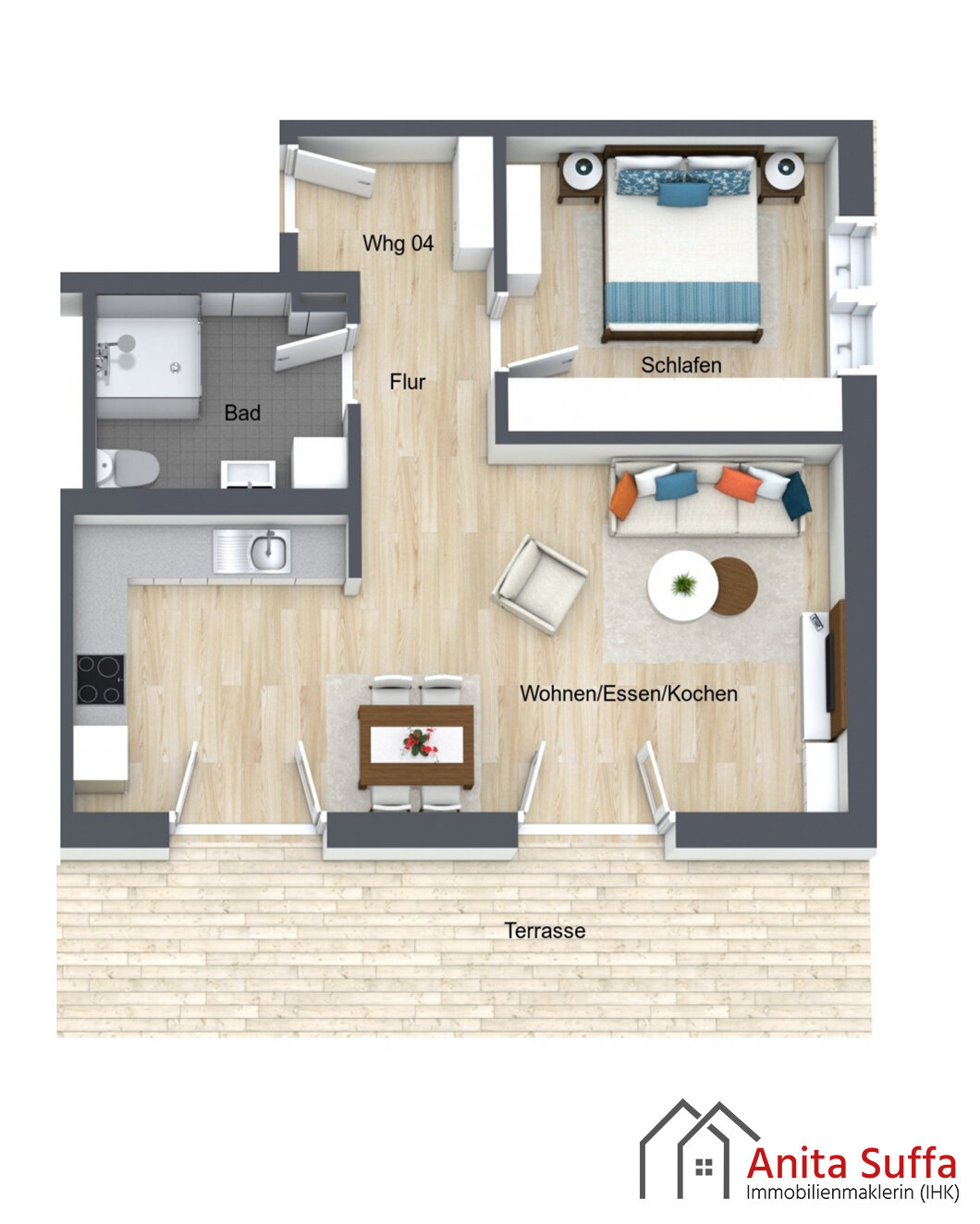 Wohnung zum Kauf provisionsfrei 255.700 € 2 Zimmer 67,3 m²<br/>Wohnfläche EG<br/>Geschoss Dombühl Dombühl 91601