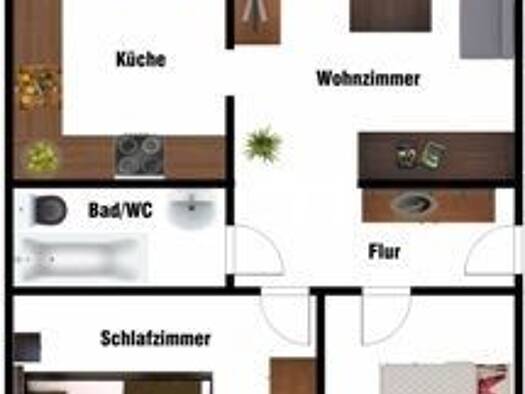 Wohnung zur Miete 480 € 3 Zimmer 68 m² Geschoss 2/4 frei ab sofort Schöndorf Weimar 99427