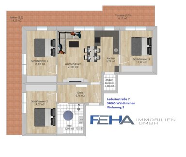 Wohnung zur Miete 920 € 4 Zimmer 108 m² EG Waldkirchen Waldkirchen 94065