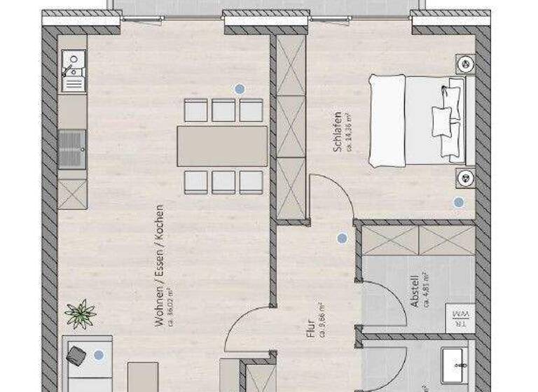 Wohnung zur Miete - Erstbezug 1.282 € 2 Zimmer 77 m² frei ab 01.12.2026 Metjendorfer Landstraße 23 A Metjendorf Wiefelstede 26215