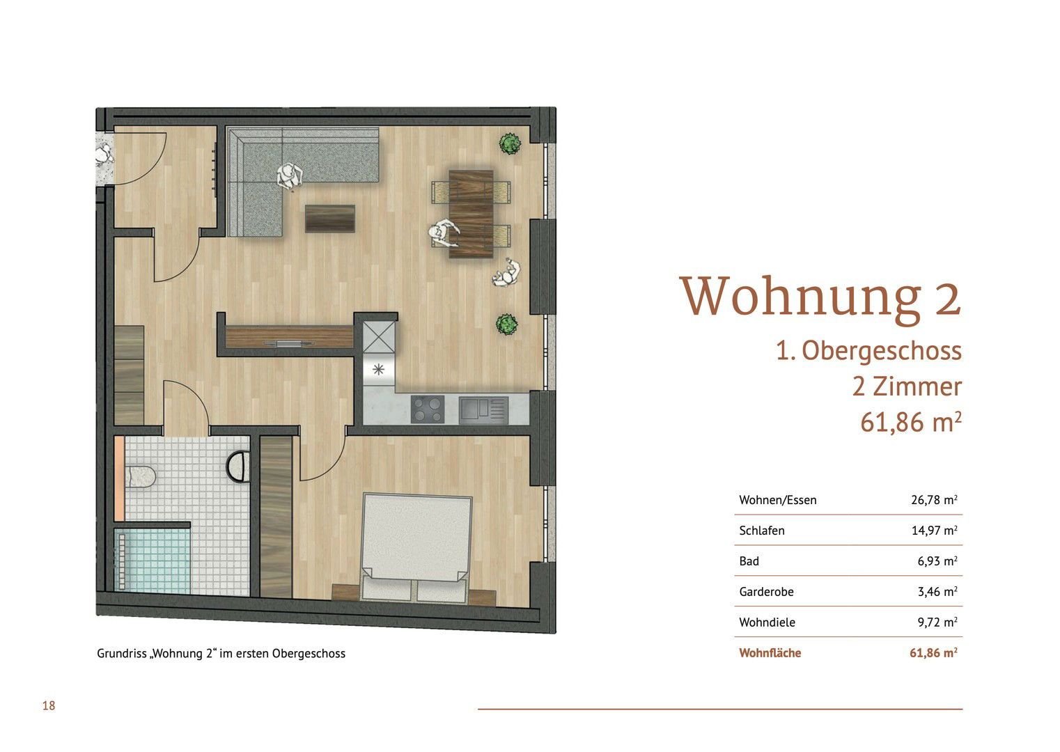 Wohnung zum Kauf provisionsfrei 269.000 € 2 Zimmer 61,9 m²<br/>Wohnfläche 1.<br/>Geschoss Mühlenstr. 3 Drensteinfurt Drensteinfurt 48317