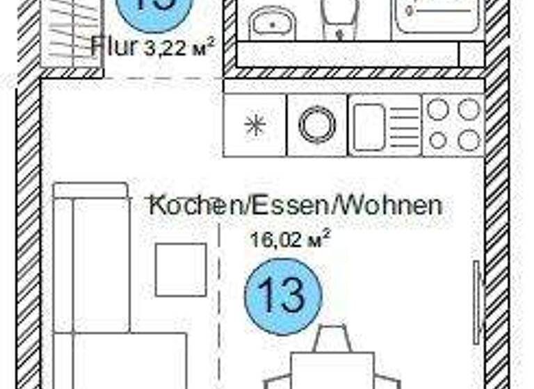 Studio zum Kauf provisionsfrei 117.000 € 1 Zimmer 27,7 m² 2. Geschoss Pfullendorf 88630