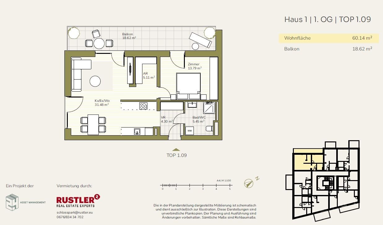 Wohnung zur Miete 606 € 2 Zimmer 60,1 m²<br/>Wohnfläche 01.09.2025<br/>Verfügbarkeit Straßgang Graz 8054