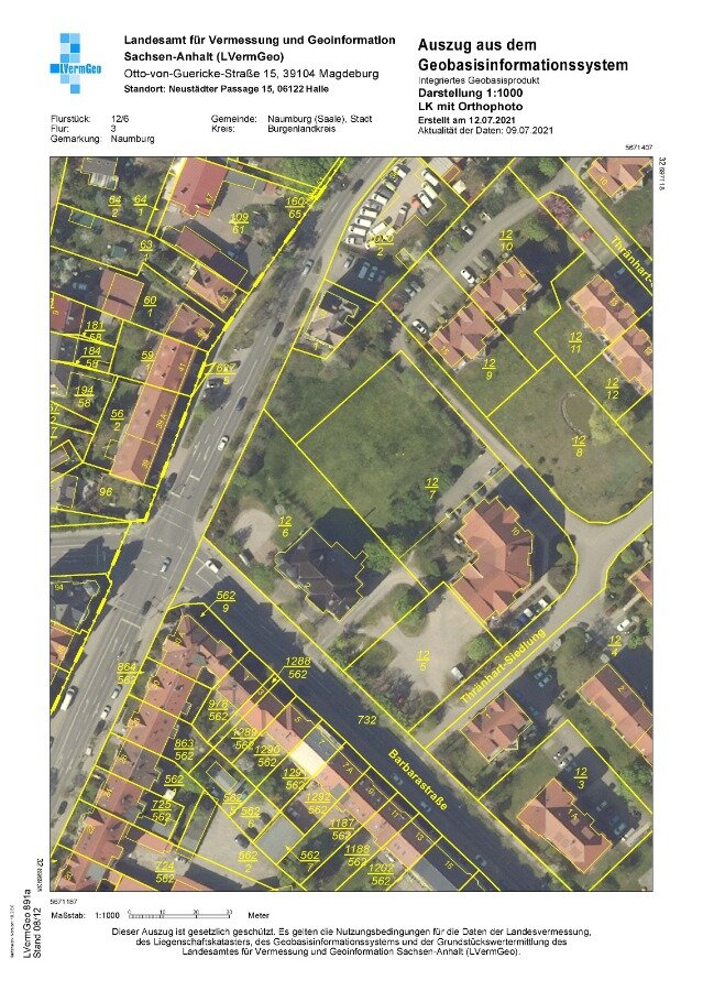 Grundstück zum Kauf provisionsfrei 720.000 € 1.600 m²<br/>Grundstück Naumburg Naumburg 06618