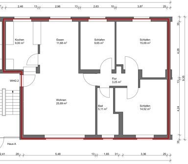 Wohnung zur Miete 846 € 5 Zimmer 94 m² 2. Geschoss frei ab sofort Hermann-Köhl-Straße 12a Leipheim Leipheim 89340