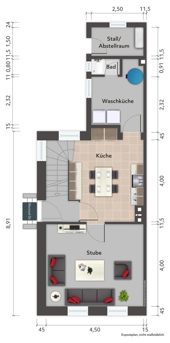 Doppelhaushälfte zum Kauf 199.000 € 3 Zimmer 76 m²<br/>Wohnfläche 572 m²<br/>Grundstück Wahlbezirk 14 Itzehoe 25524