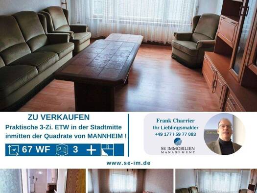 Wohnung zum Kauf 165.000 € 3 Zimmer 67 m² 1. Geschoss Weststadt Pforzheim 75172