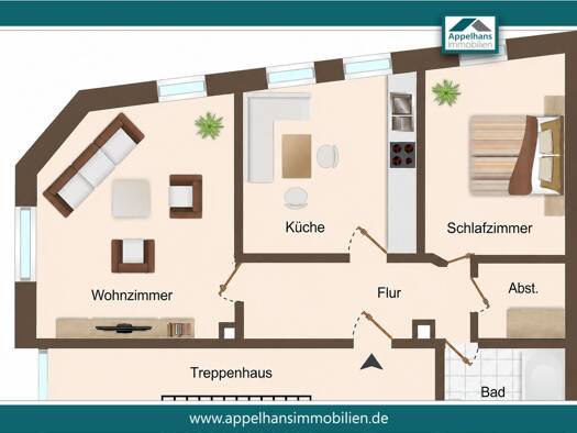 Wohnung zum Kauf provisionsfrei 149.000 € 2 Zimmer 63,5 m² Melle-Mitte Melle 49324