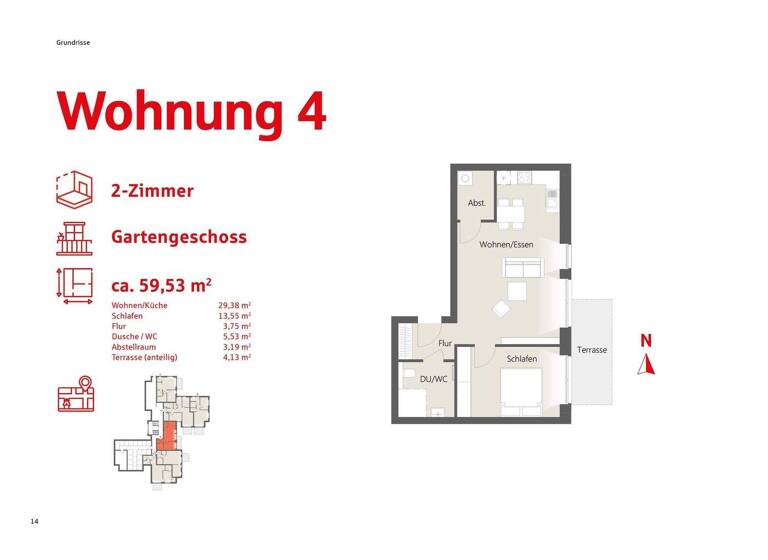 Wohnung zum Kauf - Erstbezug 299.000 € 2 Zimmer 59,5 m² Salzhausen 21376