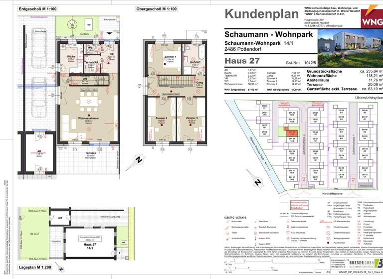 Haus zum Kauf - Erstbezug 525.294 € 4 Zimmer 118,2 m² 236,2 m² Grundstück frei ab sofort Schaumann-Wohnpark 14 Pottendorf 2486