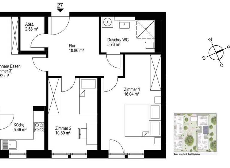 Wohnung zum Kauf - Erstbezug provisionsfrei 610.000 € 3 Zimmer 78 m² 2. Geschoss Haslach Freiburg 79115