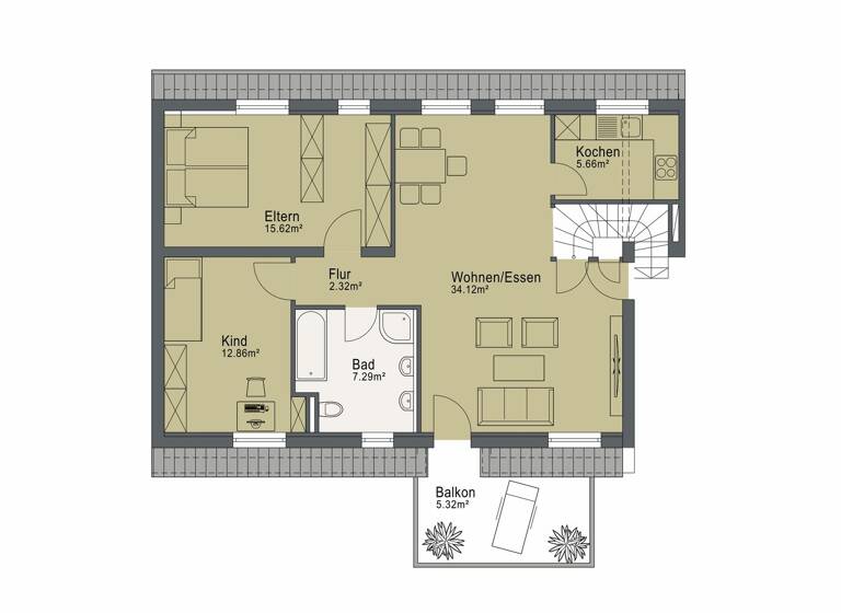 Wohnung zum Kauf 395.000 € 3,5 Zimmer 111 m² Lincolnstraße 14 Kriegshaber Augsburg 86156