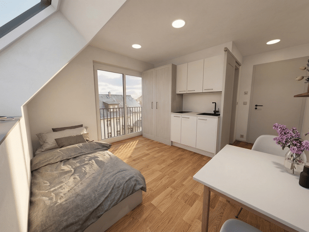 Studio zum Kauf - Neubau provisionsfrei als Kapitalanlage geeignet 294.256 € 1 Zimmer 18,8 m² Grasmeierstraße 8 Schwabing-Freimann München 80805