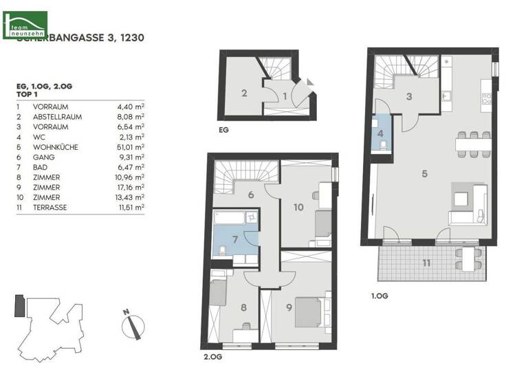 Wohnung zur Miete 1.393 € 4 Zimmer 129,5 m² EG frei ab 01.04.2026 Scherbangasse 3 Wien 1230
