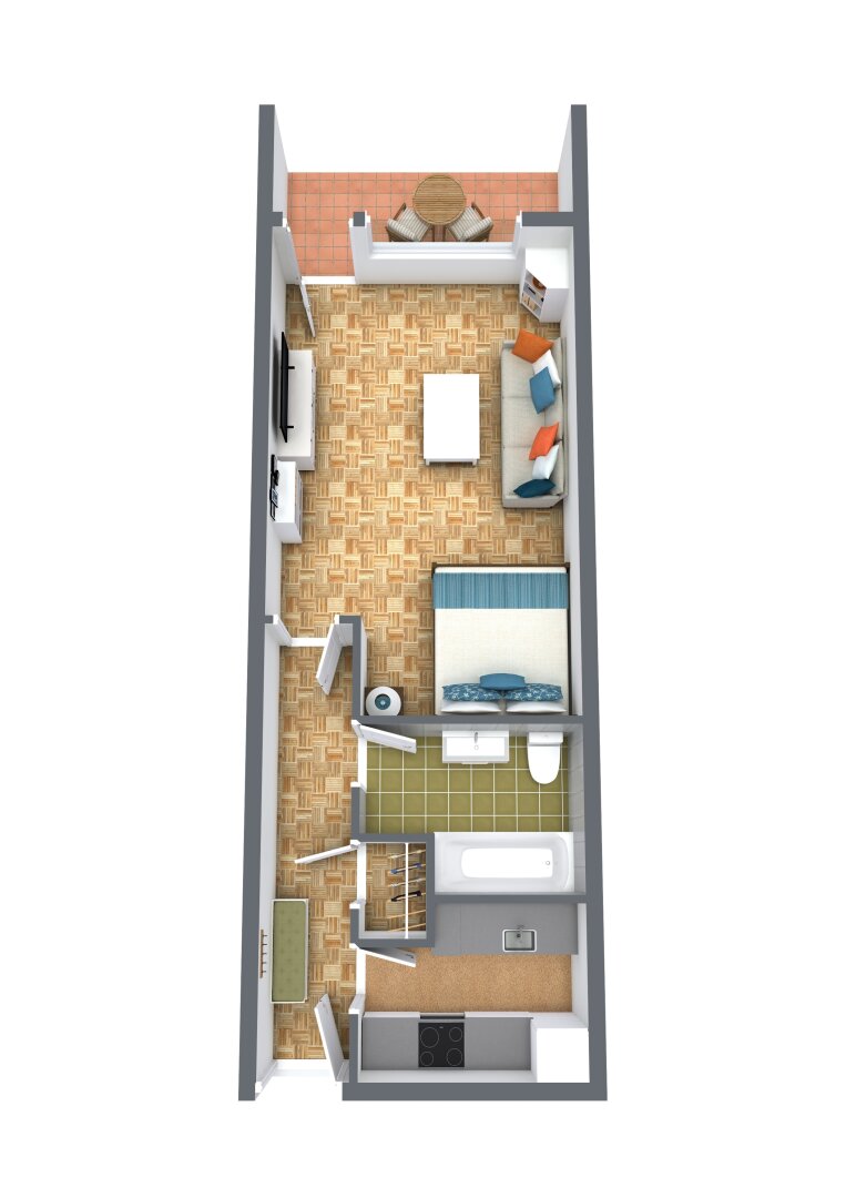 Wohnung zur Miete 750 € 1 Zimmer 41,6 m²<br/>Wohnfläche Salzburg Salzburg 5020