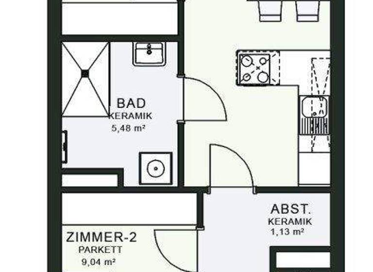 Wohnung zur Miete - Erstbezug 614 € 3 Zimmer 54,9 m² 2. Geschoss frei ab 01.06.2026 Fröhlichgasse 23-35 Jakomini Graz 8010