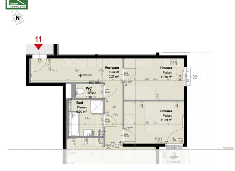 Wohnung zum Kauf 435.000 € 3 Zimmer 78,6 m²<br/>Wohnfläche 1.<br/>Geschoss Schlimpweg 3 Wien 1210