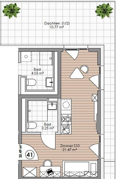 Wohnung zur Miete - Erstbezug 965 € 1 Zimmer 34,5 m² 3. Geschoss frei ab sofort Dietersheim Eching 85386