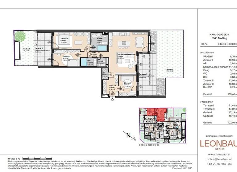 Wohnung zum Kauf 927.000 € 4 Zimmer 113,2 m² Mödling 2340