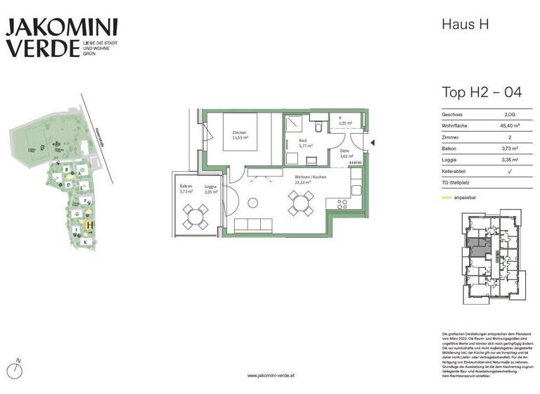 Wohnung zum Kauf provisionsfrei 232.000 € 2 Zimmer 45,4 m² Jakomini Graz 8010