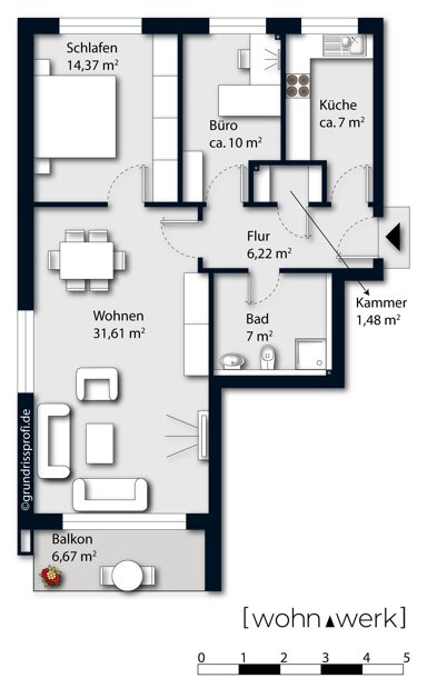 Wohnung zur Miete 1.296 € 3 Zimmer 88 m² 1. Geschoss frei ab 01.12.2024 Friedhofsweg 9 Quickborn 25451