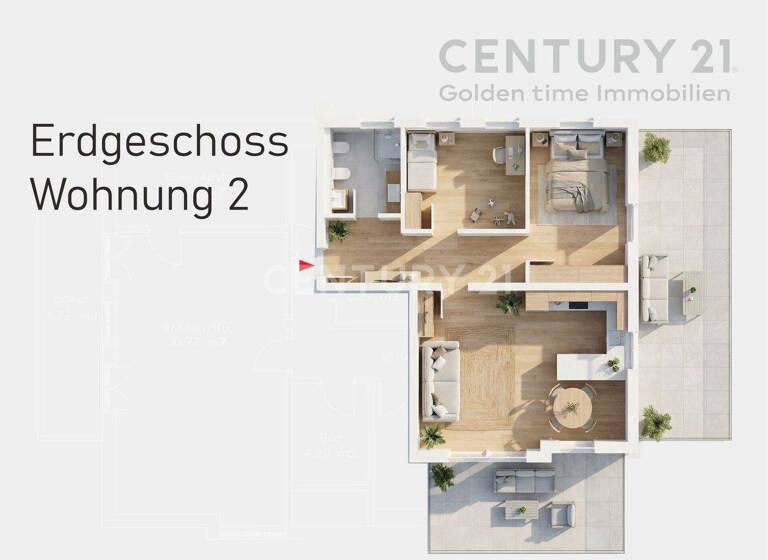 Wohnung zum Kauf 553.462 € 3 Zimmer 107,3 m² 1. Geschoss Trostberg 83308