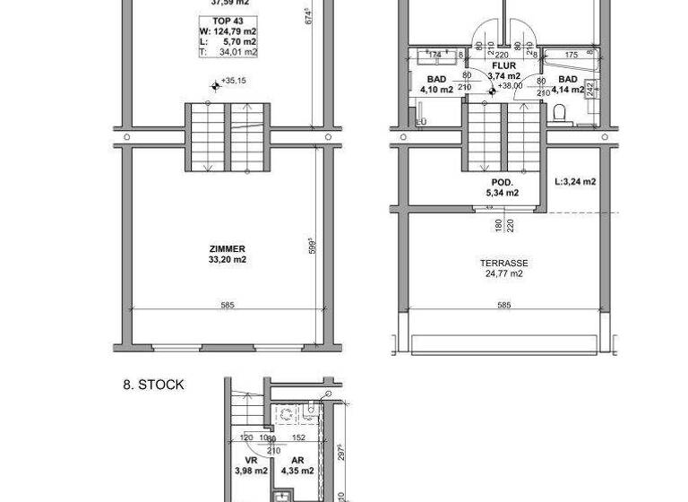 Maisonette zum Kauf - Erstbezug 1.085.000 € 4 Zimmer 124,8 m² 8. Geschoss Wien 1030