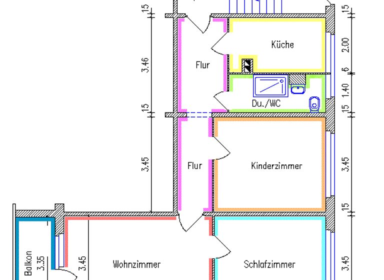 Wohnung zur Miete 441 € 3 Zimmer 71,2 m² 8. Geschoss frei ab 31.03.2026 Fürstenstr. 252 Yorckgebiet Chemnitz 09130
