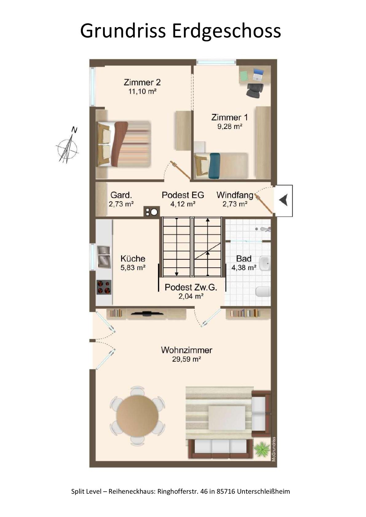 Reihenendhaus zum Kauf 1.148.000 € 5 Zimmer 133,8 m²<br/>Wohnfläche 505 m²<br/>Grundstück Unterschleißheim Unterschleißheim 85716