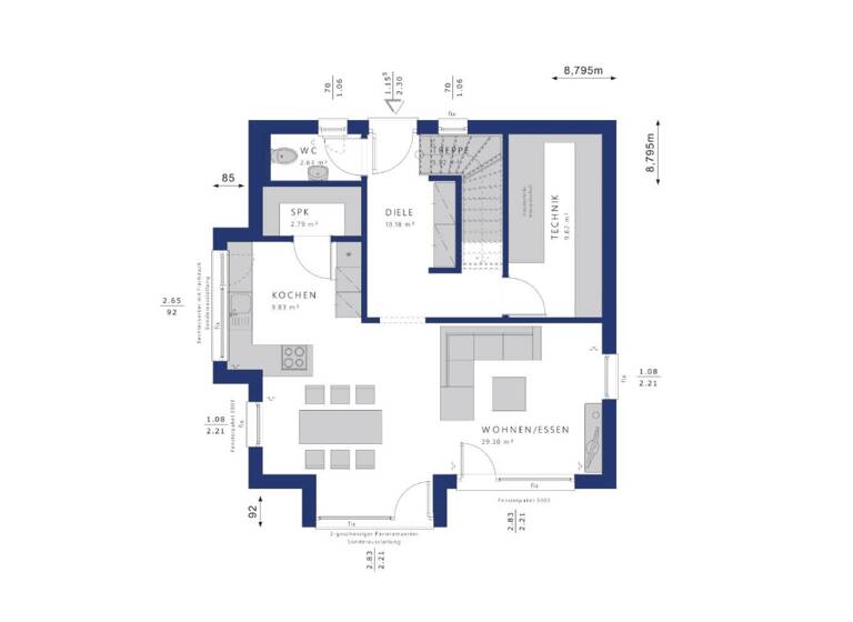 Einfamilienhaus zum Kauf provisionsfrei 424.789 € 4 Zimmer 132 m² 840 m² Grundstück Geisfeld 54413