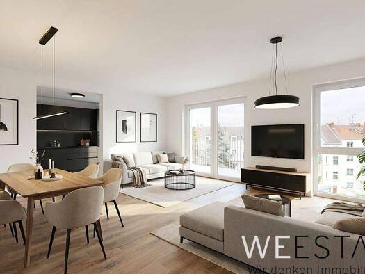 Wohnung zur Miete - Erstbezug 1.830 € 3 Zimmer 107,8 m² 2. Geschoss Eller Düsseldorf 40229