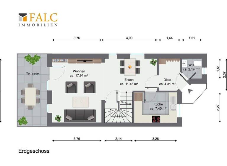 Reihenendhaus zum Kauf 330.000 € 4 Zimmer 89 m² 194 m² Grundstück Nottuln 48301