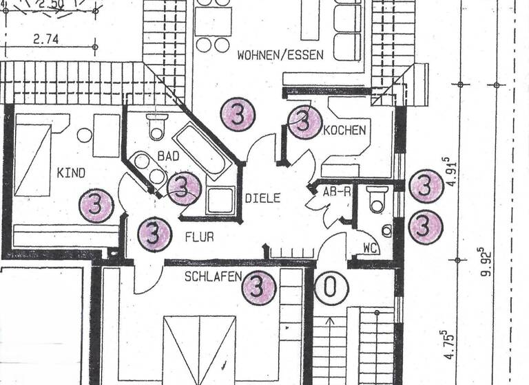 Wohnung zum Kauf 155.000 € 4 Zimmer 83,2 m²<br/>Wohnfläche Dachgeschoss<br/>Geschoss Hardheim Hardheim 74736