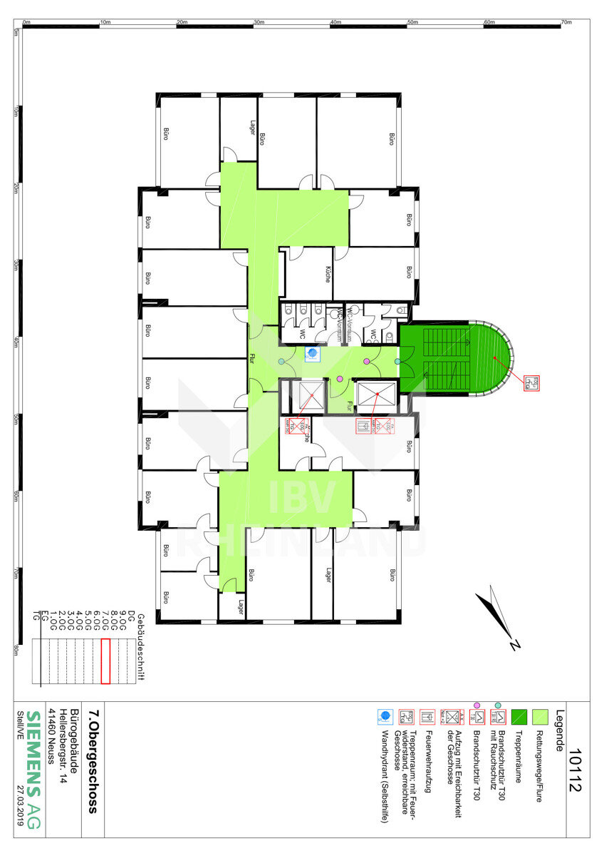 Bürofläche zur Miete 7,50 € 250 m²<br/>Bürofläche ab 250 m²<br/>Teilbarkeit Hammfeld Neuss 41460