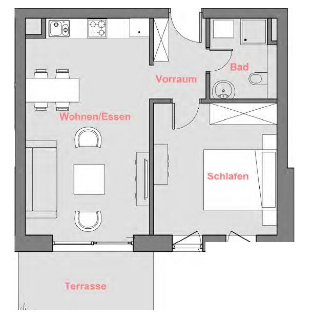 Wohnung zum Kauf provisionsfrei 280.800 € 2 Zimmer 52 m²<br/>Wohnfläche Ried Ried 86510