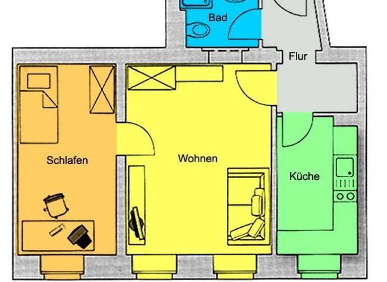 Wohnung zum Kauf 129.000 € 2 Zimmer 45 m²<br/>Wohnfläche Löbtau-Nord Dresden 01159